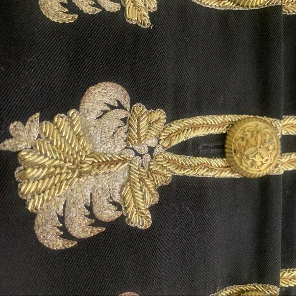 Vintage Escada Laurel Military Vest with gold embellishment embroidered - Picture 5 of 9
